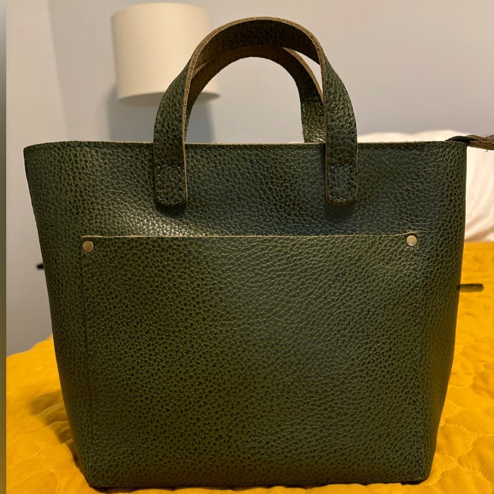 Portland leather Avocado Mini zipper crossbody